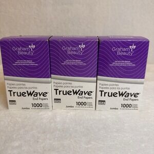 Graham Beauty True Wave Jumbo End‎ Wrap Papers 1000ct. 4"X 2.5" Lot of 3 Boxes